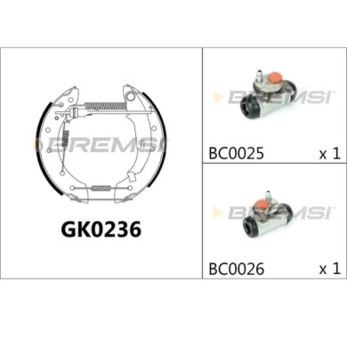 GK0236.JPG Kit Ganasce Freno Posteriore Renault Clio Ii Gk0236 Bremsi