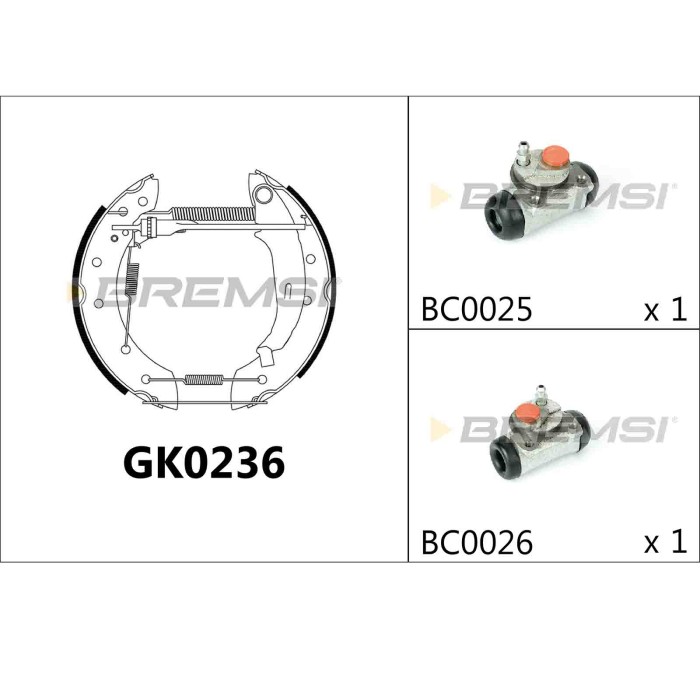 GK0236.JPG Kit Ganasce Freno Posteriore Renault Clio Ii Gk0236 Bremsi