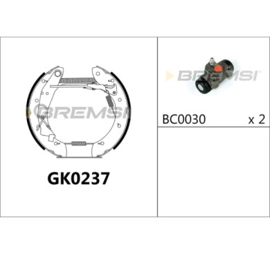 GK0237.JPG Kit Ganasce Freno Posteriore Peugeot 405 Ii 405 Ii Break Gk0237 Bremsi