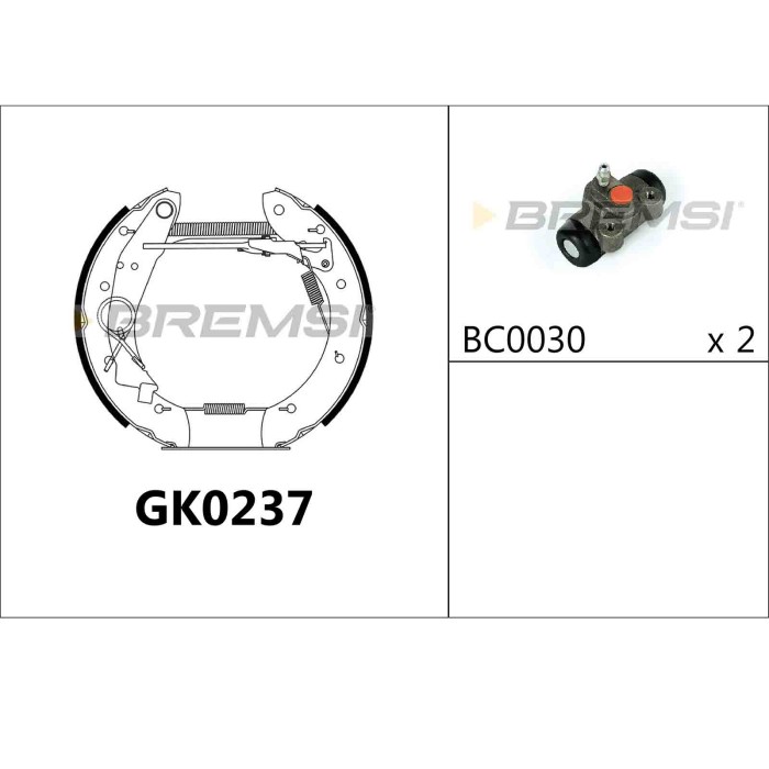 GK0237.JPG Kit Ganasce Freno Posteriore Peugeot 405 Ii 405 Ii Break Gk0237 Bremsi