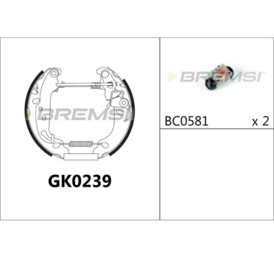 GK0239.JPG Kit Ganasce Freno Posteriore Ford Fiesta Iv Ka Puma Gk0239 Bremsi