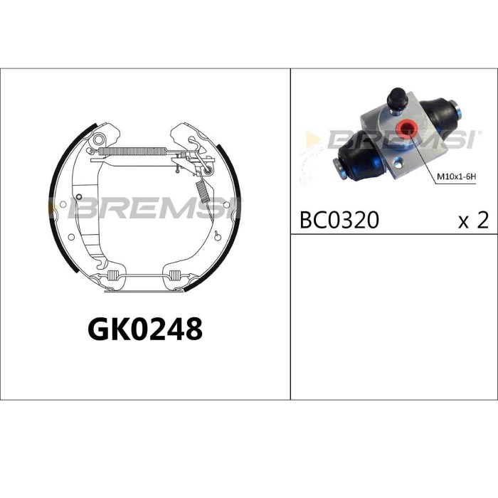 GK0248.JPG Kit Ganasce Freno Posteriore Opel Astra H Classic 2 Volumi /coda Spiovente (a04) Gk0248 Bremsi