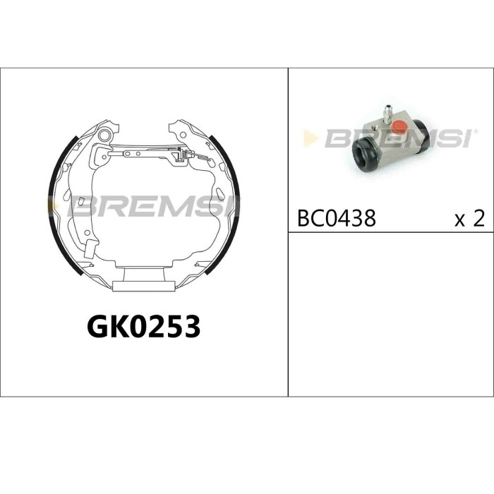 GK0253.JPG Kit Ganasce Freno Posteriore Toyota Yaris Gk0253 Pw891301 Bremsi