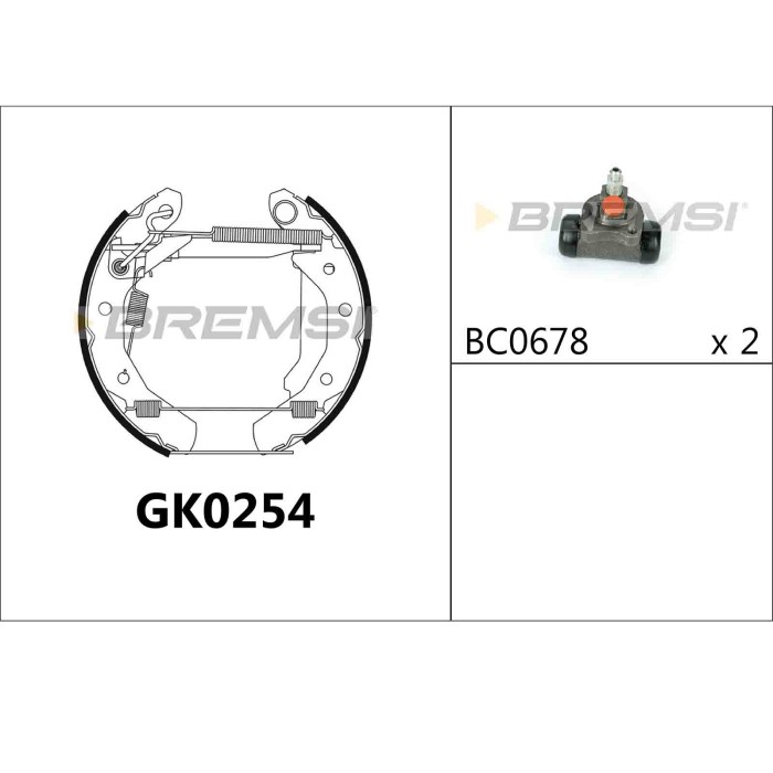 GK0254.JPG Kit Ganasce Freno Posteriore Chevrolet Matiz Spark Daewoo Matiz Gk0254 Bremsi