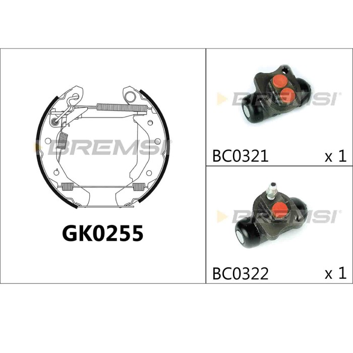 GK0255.JPG Kit Ganasce Freno Posteriore Daewoo Tico Gk0255 Bremsi