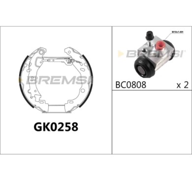 GK0258.JPG Kit Ganasce Freno Posteriore Lancia Ypsilon Gk0258 Bremsi