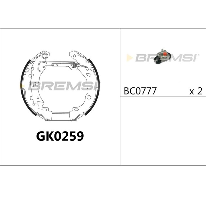 GK0259.JPG Kit Ganasce Freno Posteriore Lancia Ypsilon Gk0259 Bremsi