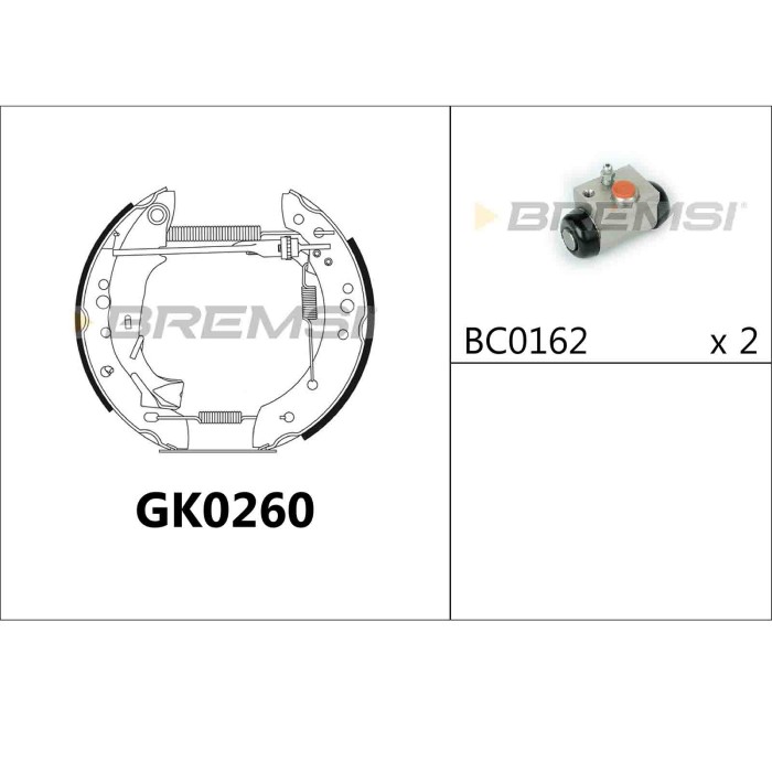 GK0260.JPG Kit Ganasce Freno Posteriore Peugeot 1007 Citro-n C3 Ii Gk0260 4242 Bremsi
