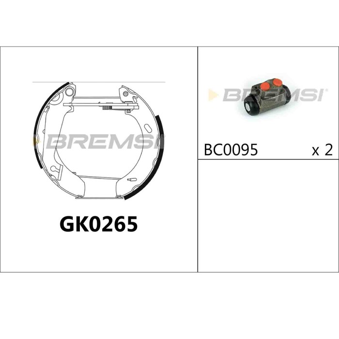 GK0265.JPG Kit Ganasce Freno Posteriore Ford Escort V (aal Abl) Gk0265 Bremsi
