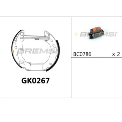 GK0267.JPG Kit Ganasce Freno Posteriore Ford Fiesta Iv Ka Mazda 121 Iii Gk0267 Bremsi
