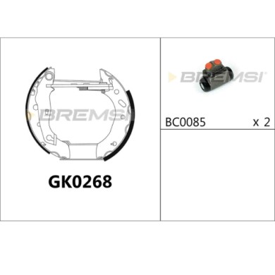 GK0268.JPG Kit Ganasce Freno Posteriore Ford Escort Classic (aal Abl) Gk0268 Bremsi