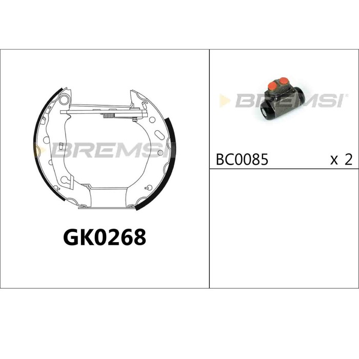 GK0268.JPG Kit Ganasce Freno Posteriore Ford Escort Classic (aal Abl) Gk0268 Bremsi