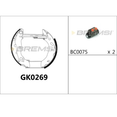 GK0269.JPG Kit Ganasce Freno Posteriore Ford Escort Vi Fiesta Furgonato Fiesta Iv Puma Mazda 121 Iii Gk0269 Bremsi