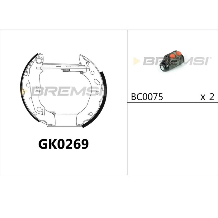GK0269.JPG Kit Ganasce Freno Posteriore Ford Escort Vi Fiesta Furgonato Fiesta Iv Puma Mazda 121 Iii Gk0269 Bremsi