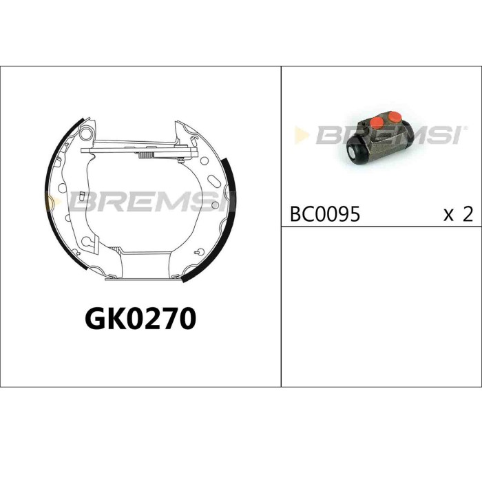 GK0270.JPG Kit Ganasce Freno Posteriore Ford Fiesta Furgonato Fiesta Iv Gk0270 Bremsi