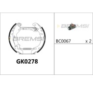 GK0278.JPG Kit Ganasce Freno Posteriore Fiat 500 500 C Panda Panda Cassone/coda Spiovente Ford Ka Gk0278 Bremsi