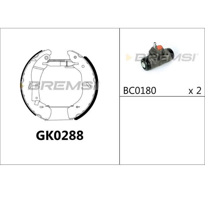 GK0288.JPG Kit Ganasce Freno Posteriore Ford Transit Autobus (fd Fb Fs Fz Fc ) Gk0288 4841295 Bremsi