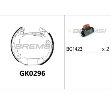 GK0296.JPG Kit Ganasce Freno Posteriore Ford Focus I (daw Dbw) Gk0296 Bremsi
