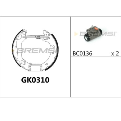 GK0310.JPG Kit Ganasce Freno Posteriore Ford Mondeo I Mondeo I Tre Volumi Mondeo Ii Mondeo Ii Turnier Mondeo Ii Tre Volumi Renau