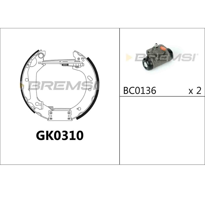 GK0310.JPG Kit Ganasce Freno Posteriore Ford Mondeo I Mondeo I Tre Volumi Mondeo Ii Mondeo Ii Turnier Mondeo Ii Tre Volumi Renau