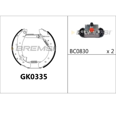 GK0335.JPG Kit Ganasce Freno Posteriore Citroen Jumpy Ii Furgonato Gk0335 4242.20 Bremsi