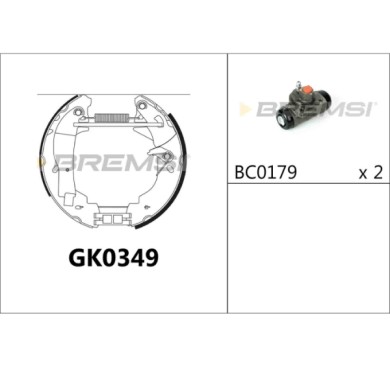 GK0349.JPG Kit Ganasce Freno Posteriore Ford Transit Autobus Transit Furgonato Transit Pianale Piatto/telaio Gk0349 Bremsi