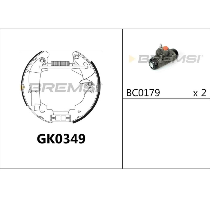 GK0349.JPG Kit Ganasce Freno Posteriore Ford Transit Autobus Transit Furgonato Transit Pianale Piatto/telaio Gk0349 Bremsi