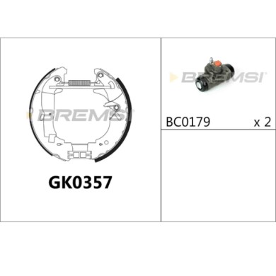 GK0357.JPG Kit Ganasce Freno Posteriore Ford Transit Autobus Transit Furgonato Transit Pianale Piatto/telaio Transit Tourneo Gk0