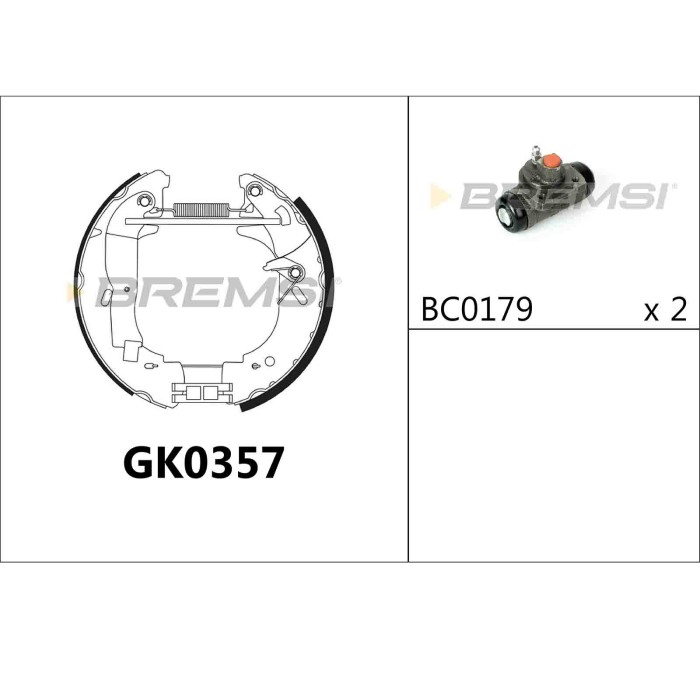 GK0357.JPG Kit Ganasce Freno Posteriore Ford Transit Autobus Transit Furgonato Transit Pianale Piatto/telaio Transit Tourneo Gk0
