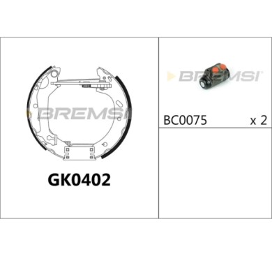 GK0402.JPG Kit Ganasce Freno Posteriore Ford Escort Vi Turnier Gk0402 Bremsi