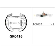 GK0416.JPG Kit Ganasce Freno Posteriore Audi 80 Coupú Volkswagen Passat Passat Variant Santana Gk0416 Bremsi