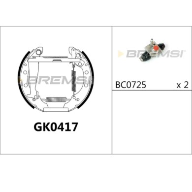 GK0417.JPG Kit Ganasce Freno Posteriore Audi 80 B3 Tre Volumi (893 894 8a2) Gk0417 Bremsi