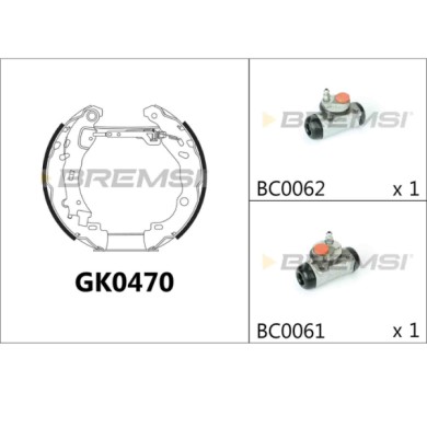 GK0470.JPG Kit Ganasce Freno Posteriore Citro-n C-elysee Peugeot 301 Gk0470 Bremsi