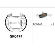 GK0474.JPG Kit Ganasce Freno Posteriore Skoda 100 110 Coupú 110 Favorit Gk0474 Bremsi