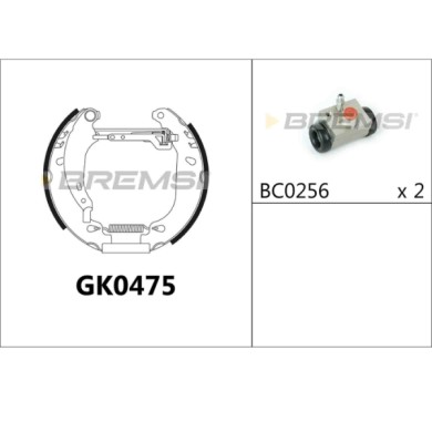 GK0475.JPG Kit Ganasce Freno Posteriore Dacia Sandero Renault Clio Ii Gk0475 Bremsi