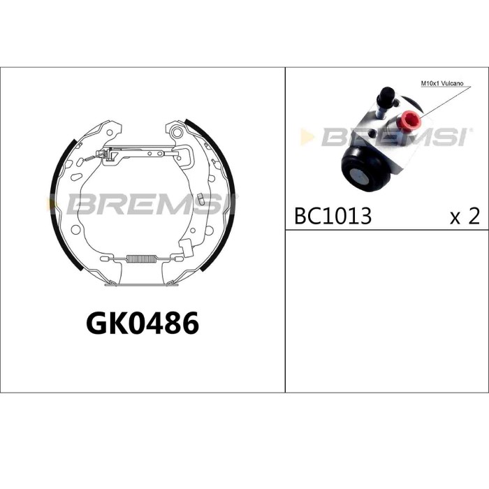 GK0486.JPG Kit Ganasce Freno Posteriore Nissan Micra Iv Note Gk0486 Bremsi