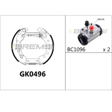 GK0496.JPG Kit Ganasce Freno Posteriore Renault Logan I (ls) Gk0496 Bremsi