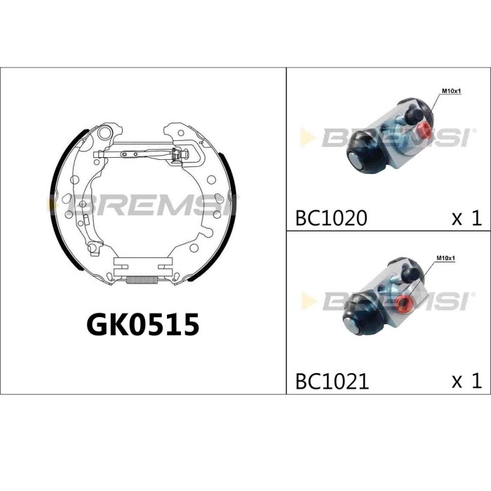 NEUTRO.jpg Kit Ganasce Freno Posteriore Smart Forfour 2 Volumi/coda Spiovente Gk0515 Bremsi