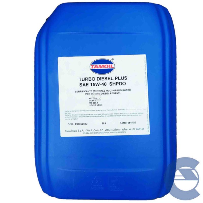 148234-large_default.jpg Tamoil Turbo Diesel Plus 15w40 Shpdo Olio Motore Furgoni E Camion 20lt