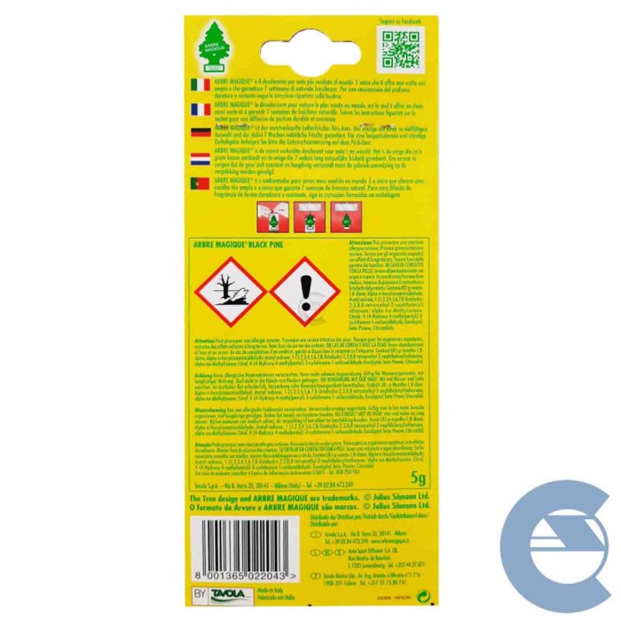 148671-large_default.jpg Arbre Magique Mono Black Pine 102282 Profumatore Per Ambiente Auto