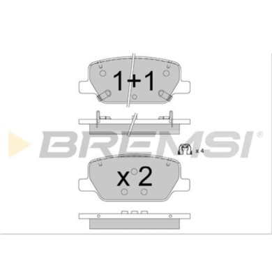 BP3881.jpg Kit Pastiglie Freno Posteriore Hyundai Santa Fú Iv Santa Fú Iv Cassone/suv Bp3881 58302-s1a30 Bremsi