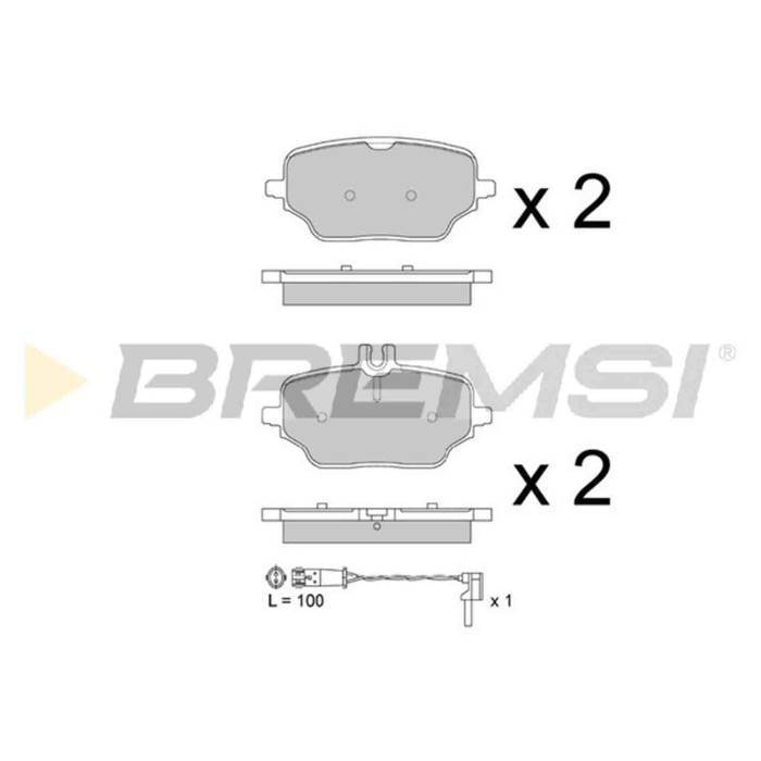 BP3882.jpg Kit Pastiglie Freno Posteriore Mercedes-benz Gle Coupú Bp3882 000 420 39 02 Rear S.f. Trw Bremsi
