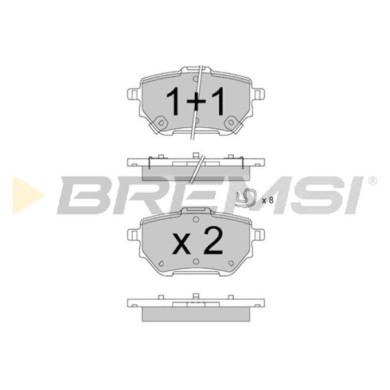 BP3883.jpg Kit Pastiglie Freno Posteriore Toyota Corolla Tre Volumi Bp3883 04466-02410 S.f. Chassis Brake Int. ( Bremsi