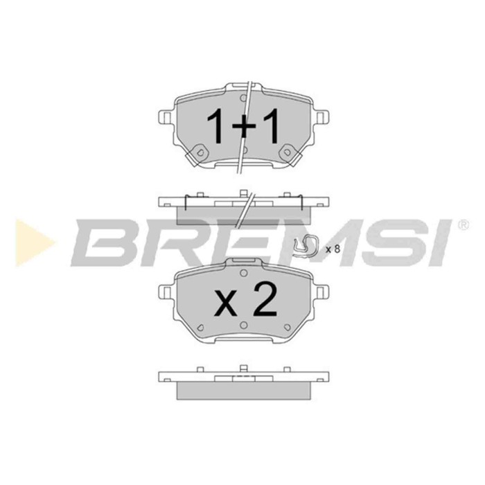 BP3883.jpg Kit Pastiglie Freno Posteriore Toyota Corolla Tre Volumi Bp3883 04466-02410 S.f. Chassis Brake Int. ( Bremsi
