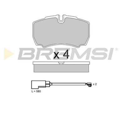 BP3888.jpg Kit Pastiglie Freno Posteriore Ford Transit Pianale Piatto/telaio Bp3888 1501265 Predisposto Per Contatto Segnalazion