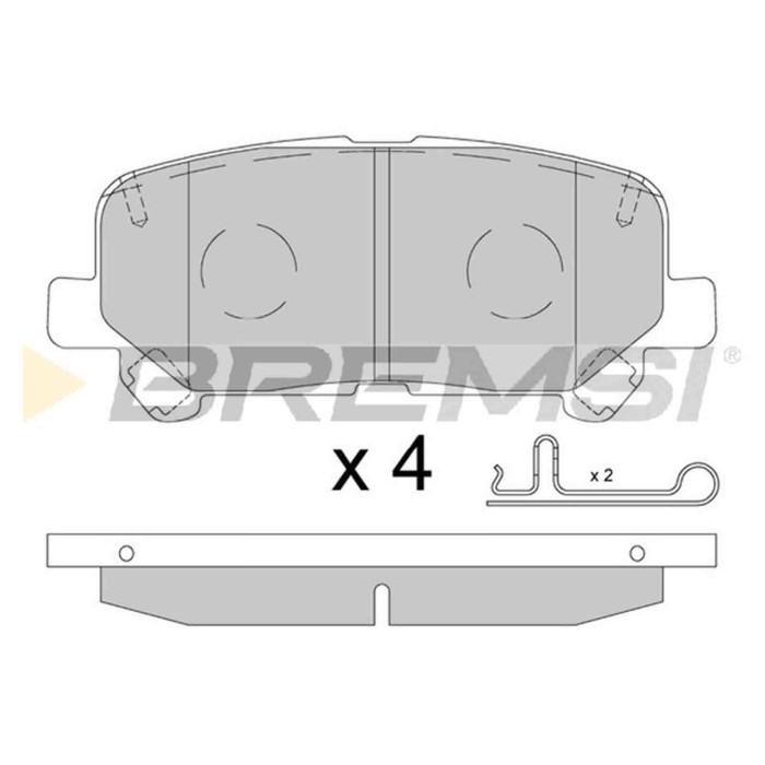 BP3890.jpg Kit Pastiglie Freno Posteriore Honda Pilot Bp3890 43022szaa00 Con Segnalazione Acustica Usura S.f. Akebono Bremsi