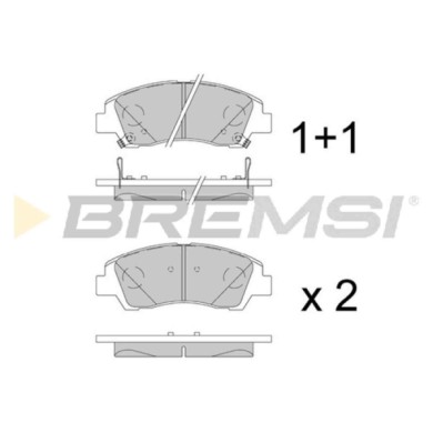 BP3893.jpg Kit Pastiglie Freno Anteriore Hyundai I10 Bp3893 58101-k7a00 S.f. Mando Bremsi