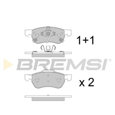 BP3894.jpg Kit Pastiglie Freno Anteriore Mg Mg Zs Suv Bp3894 10343249 Con Segnalazione Acustica Usura Bremsi