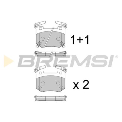 BP3897.jpg Kit Pastiglie Freno Posteriore Genesis G70 Shooting Brake Bp3897 58302-j5a50 S.f. Brembo Bremsi