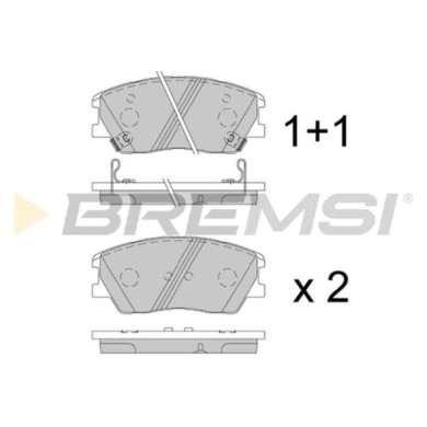 BP3905.jpg Kit Pastiglie Freno Anteriore Kia Soul Iii Cargo Bp3905 58101-j2a10 Bremsi